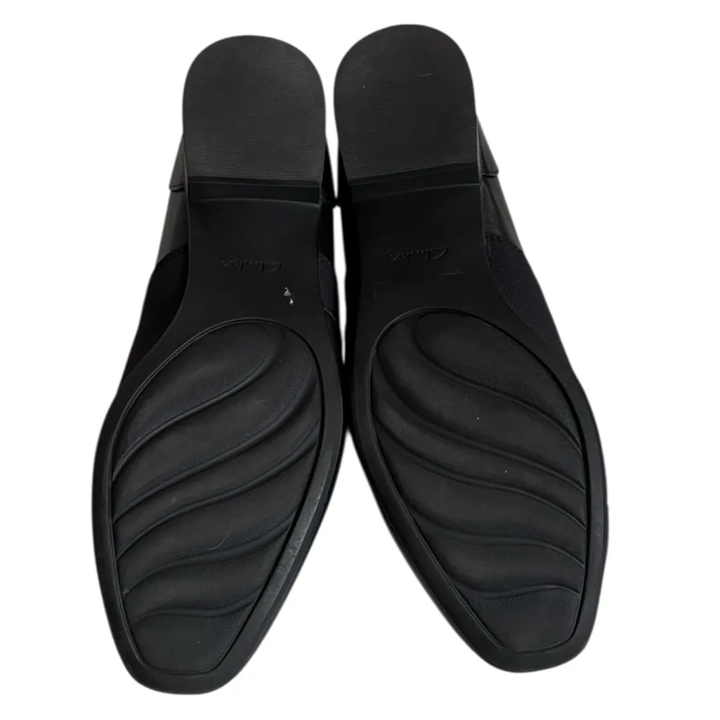Like New Clark’s Leather Juliet Gem Slip-On Shoes Black Size 8 - Image 8