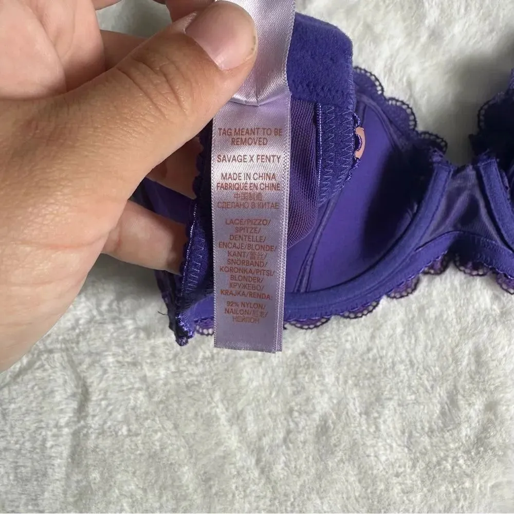 Savage x Fenty Mod on the Moon Fashion Bra Purple Size 34D - Image 8