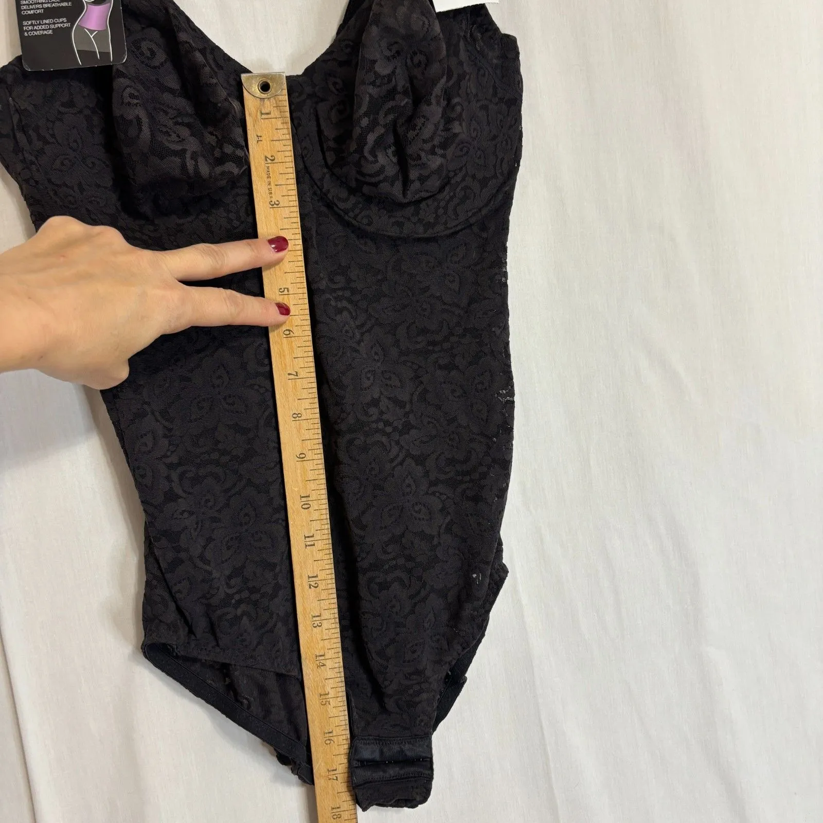 Bali Lace 'N Smooth Shapewear Firm Control UW Cups Power Wear Women 36D 8L10 NWT - Image 7