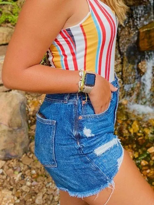 Outfitters High Waist Jean Shorts - Image 5