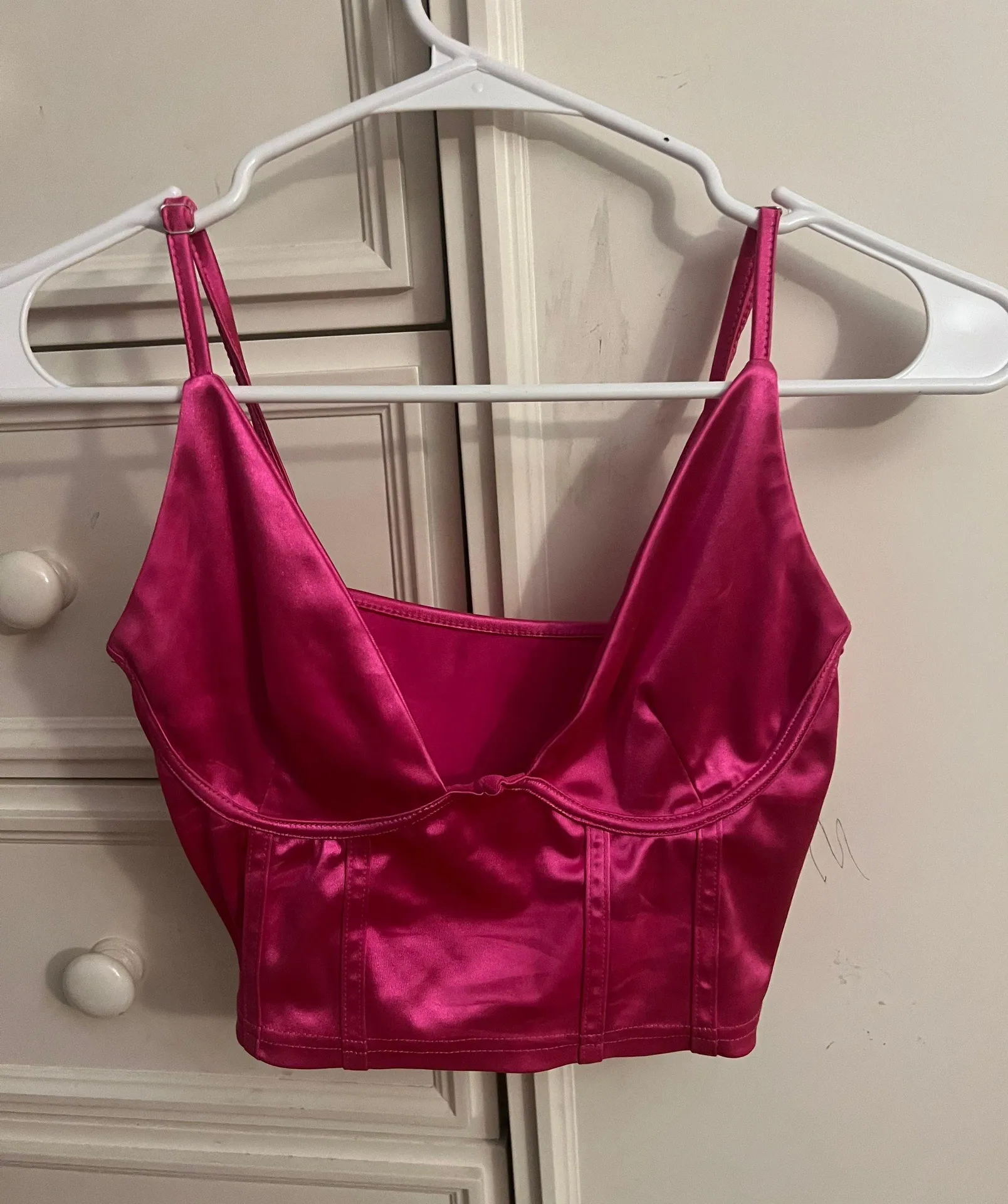 pink crop corset top - Image 2