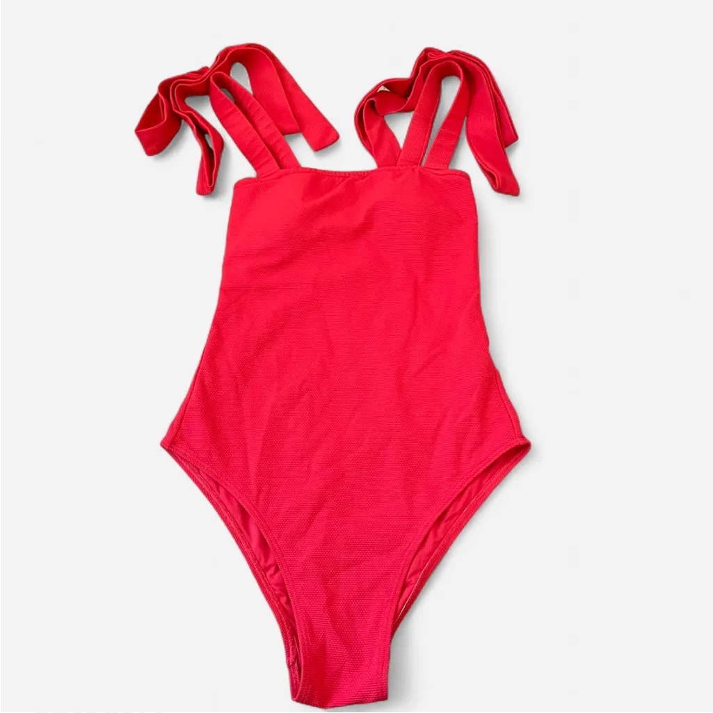 Alexandra Miro Audrey One Piece Swimsuit in Coral Red Estimated XS - Image 4
