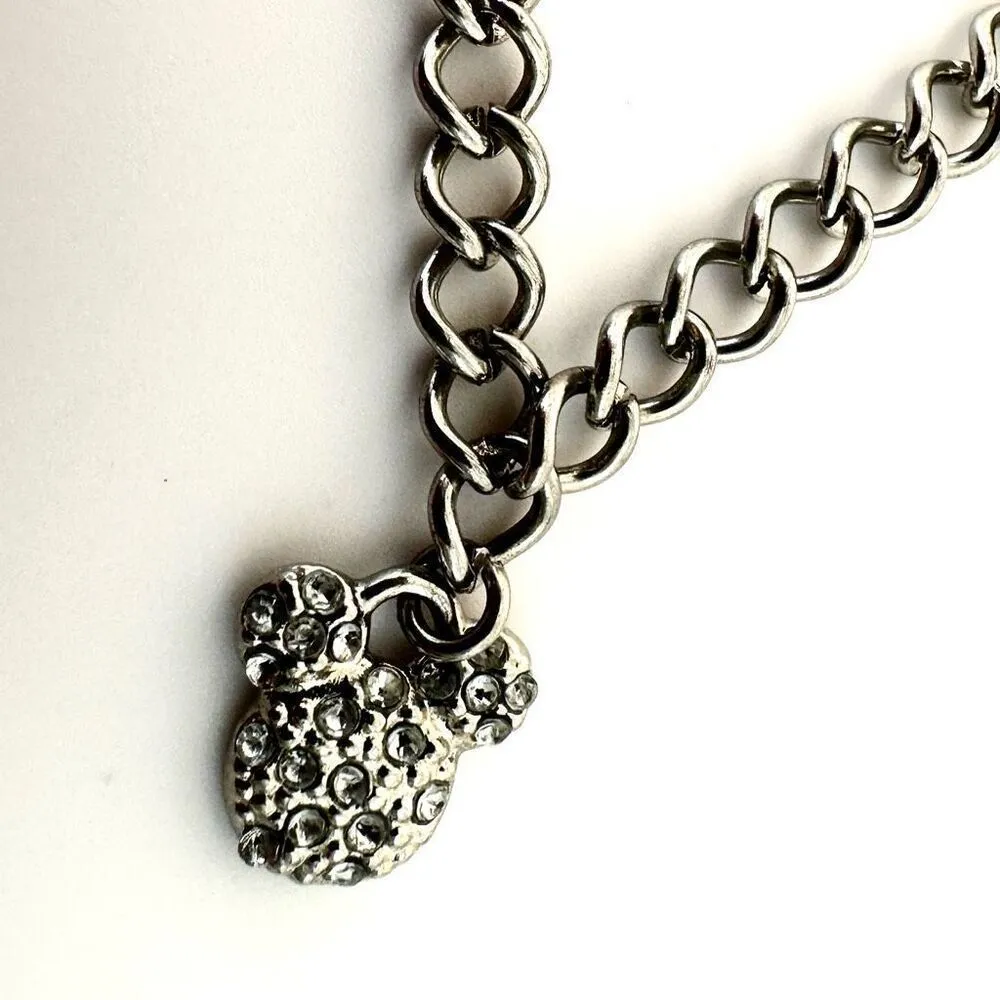 Disney rhinestone silver tone Mickey Mouse pendant necklace - Image 6