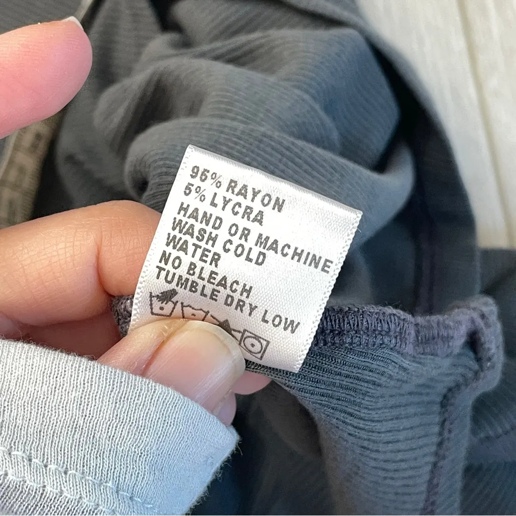 James Perse Tank Top ribbed womens Gray (medium) basic layering minimalist plain - Image 8