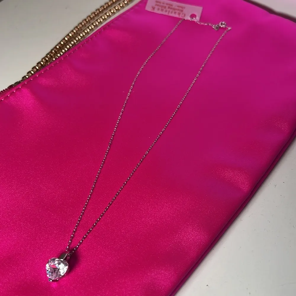 CHARLENE K heart stone necklace Silver - Image 2