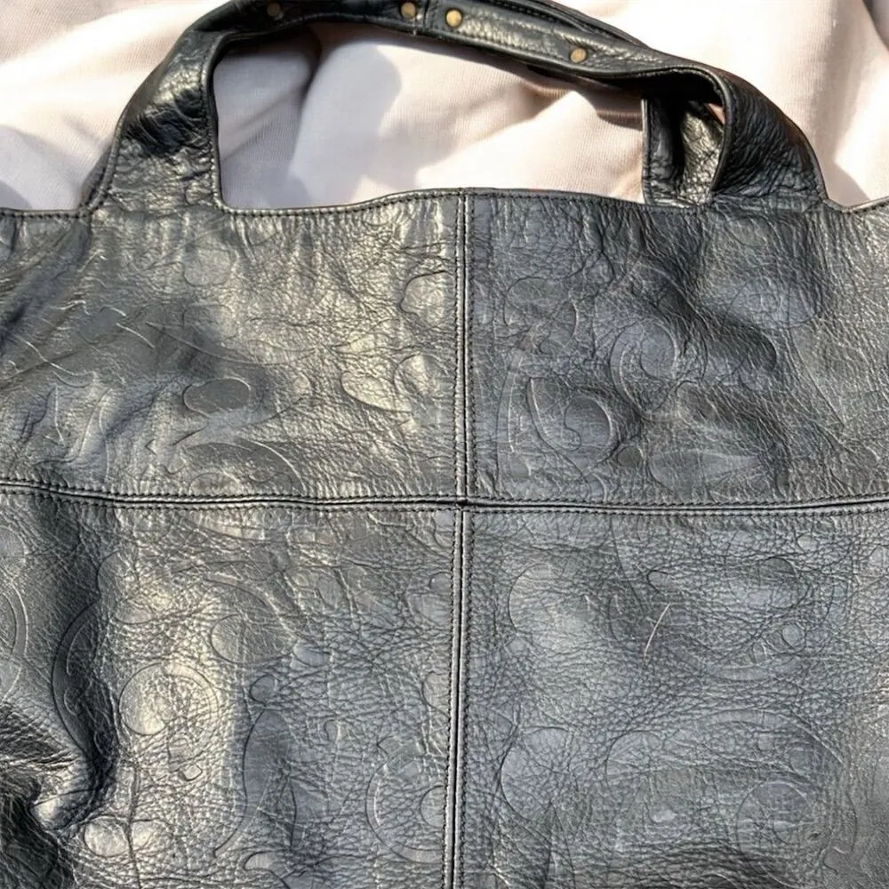 Falor Italia Le Borse Women's Black Leather Shoulder Bag Casual - Image 4