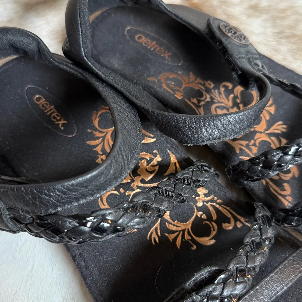 Aetrex Jillian Braided Quarter Strap Sandal Size 7 A18 - Image 9