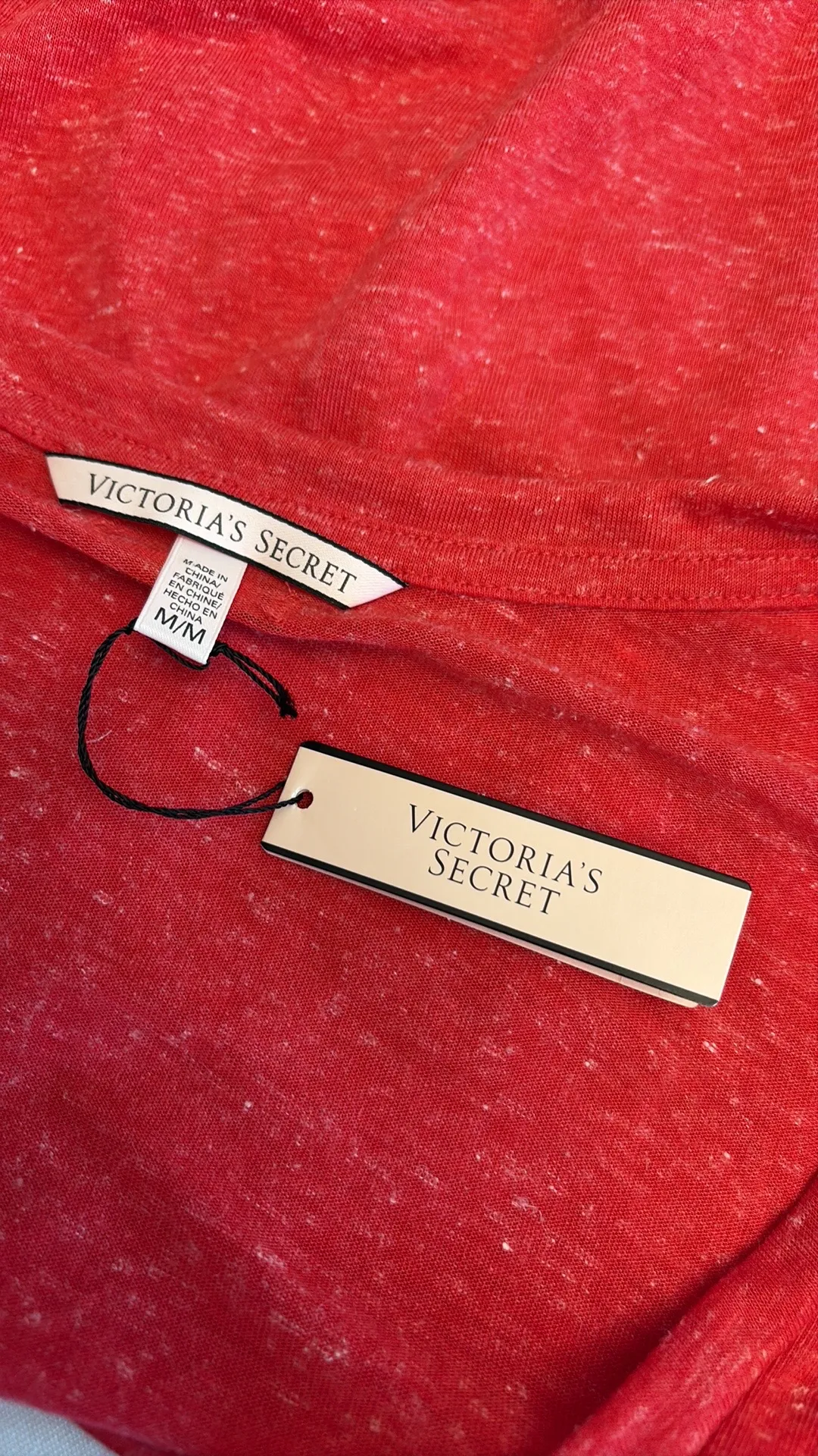 Victoria’s Secret T-shirt 3/4 sleeve deep scoop neck button front Sz medium NWT - Image 7