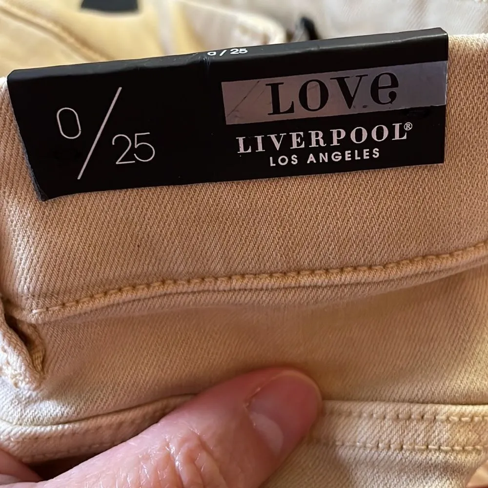 Liverpool Gia Glider The Crop Skinny Pull On Jean in Dijon Yellow, NWT - Image 6