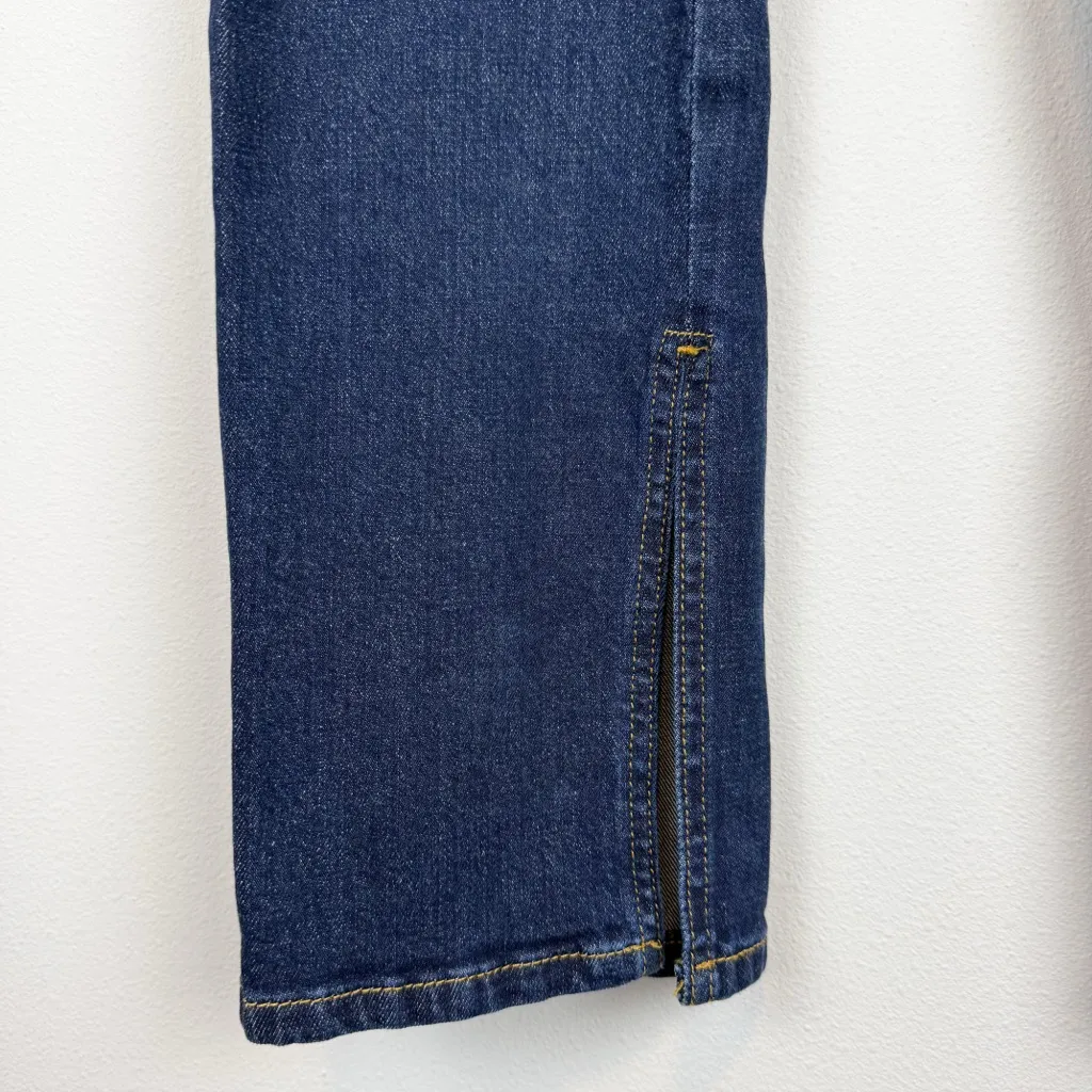 Anthropologie‎ Pilcro The Split Straight Jean High Rise Dark Wash Size 29 - Image 6