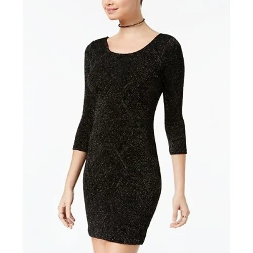 Trixxi Black Metallic Sparkle Open Back Bodycon Dress -‎ EUC - Size 11 - Image 11