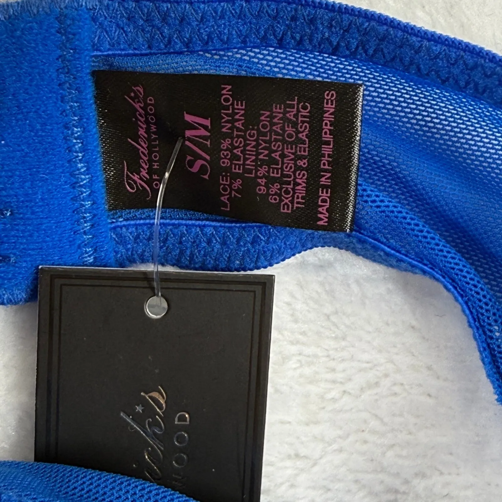 Fredericks of Hollywood Jessica Garter Belt Royal Blue Lace S/M Size undefined - Image 3