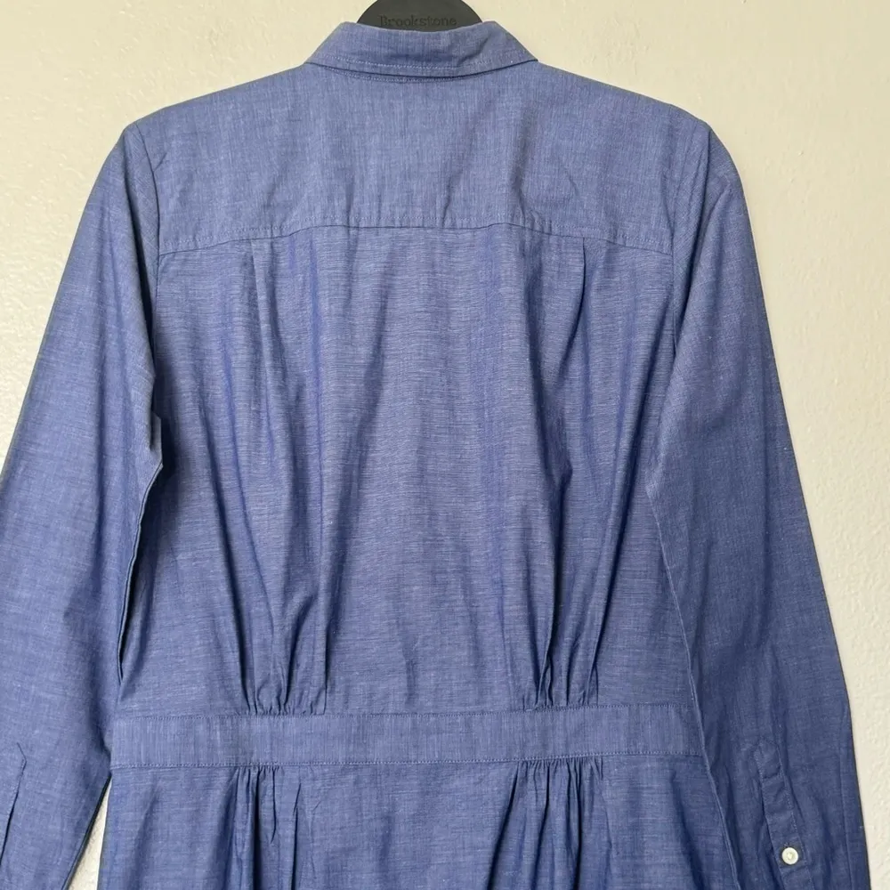 Banana Republic Long Sleeve Lightweight Blue Shirt Dress Size 6 - Image 10