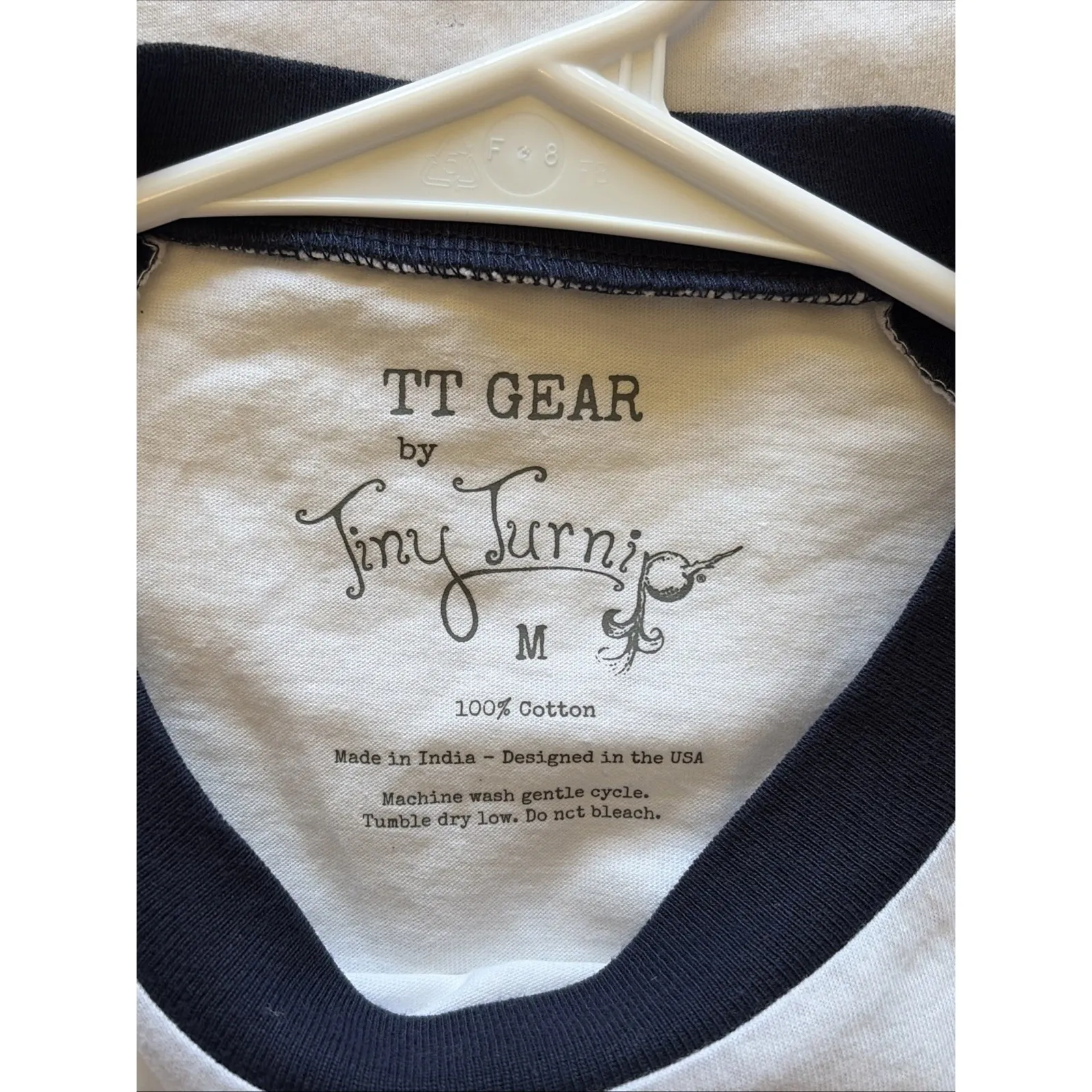 TT Gear Tiny Turnip MLB Detroit Baseball Glove Michigan Raglan Tee Shirt Medium Blue - Image 4