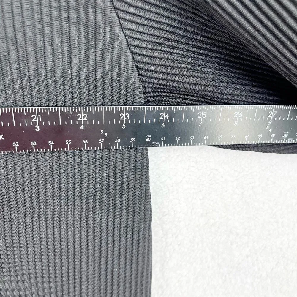 ZARA Tunic Women Size XL Oversized Ribbed Short Sleeve Crewneck Shirt Dress - Image 3