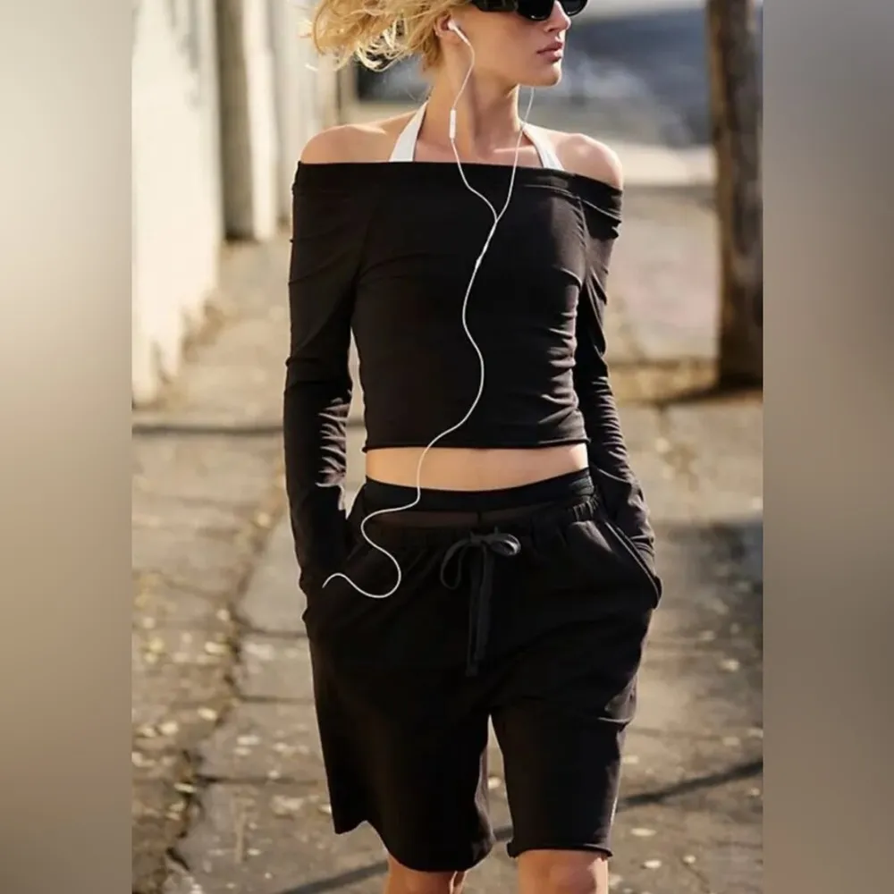 #4  NWT Free People Hot Shot Easy Set in Black - Image 4