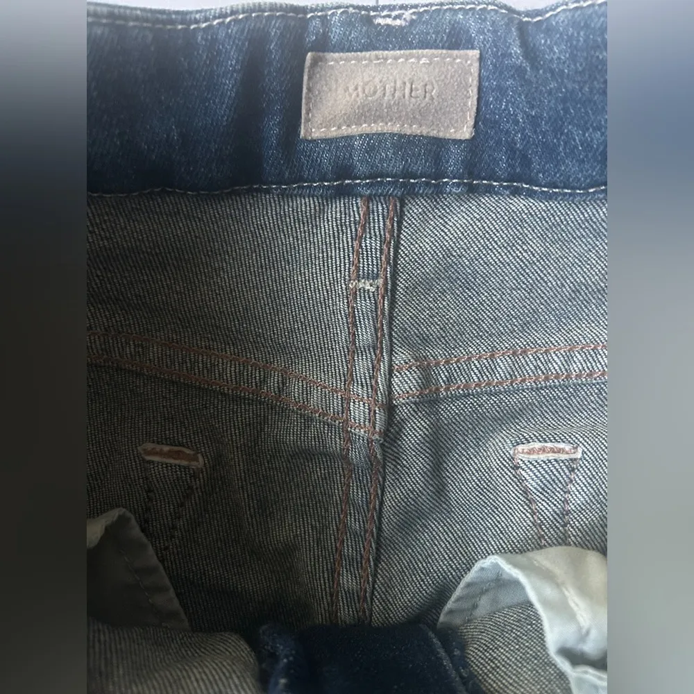 MOTHER Denim The Looker Ankle Step Fray Jeans Blue Size 28 - Image 4