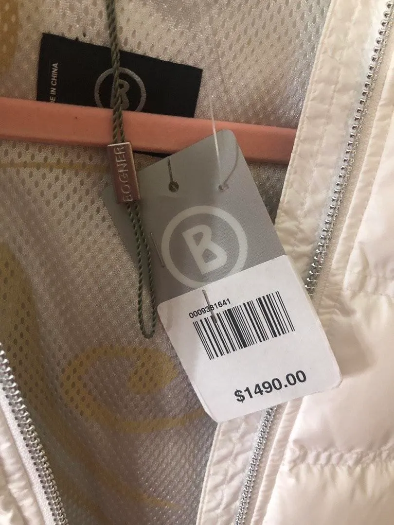 Bogner White Puffer Jacket Size 8 - Image 4