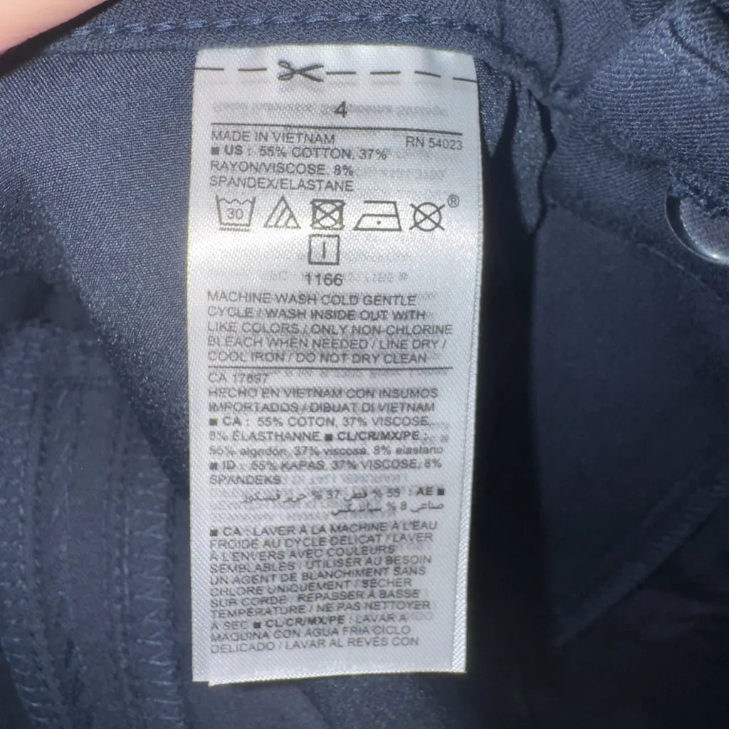 Old Navy NWT Women's Size 4 Blue High Rise Ankle Length Pixie Pants - Image 6