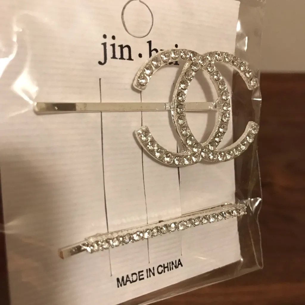 Fancy rhinestones hair pins Silver - Image 6