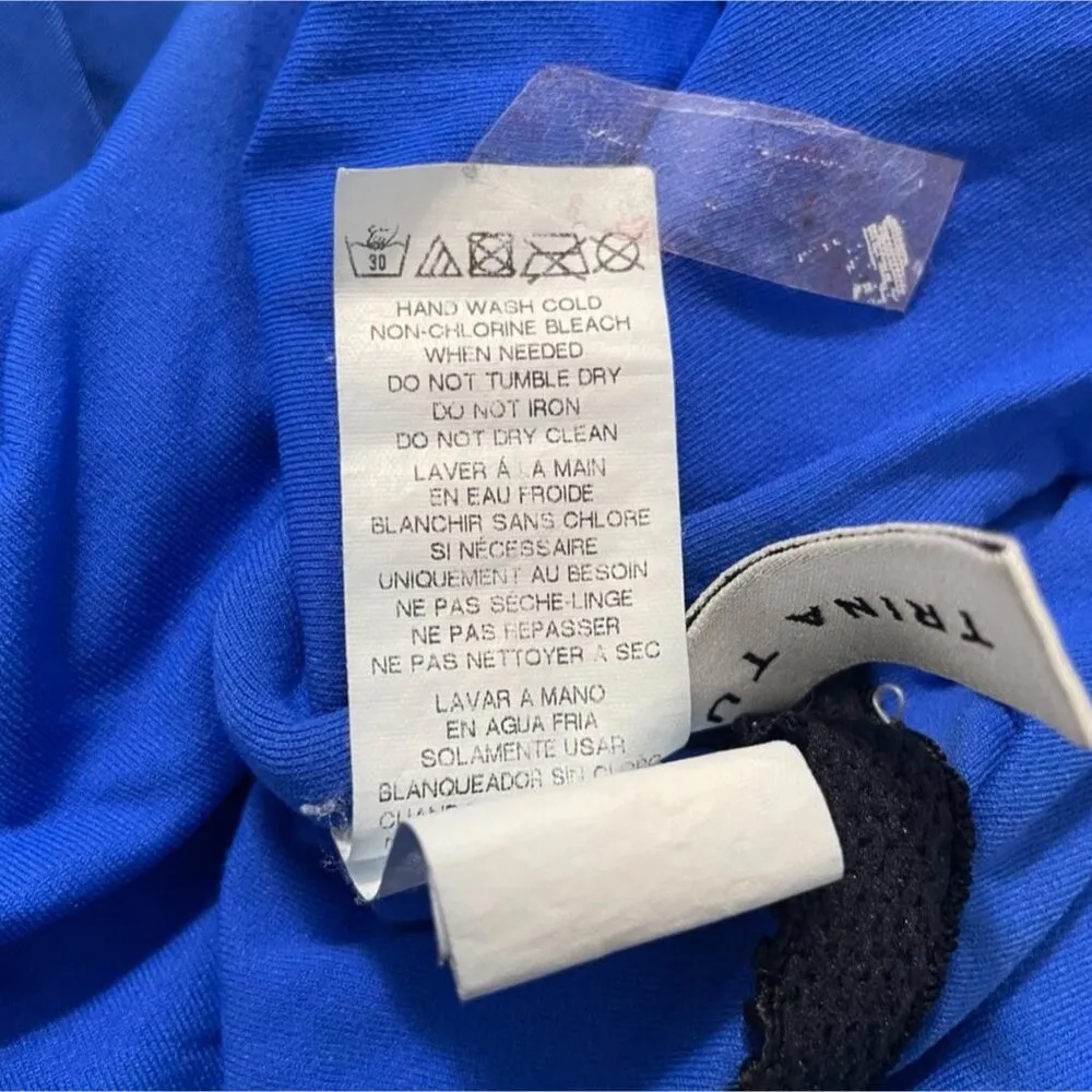 Trina Turk Size 10  Bathing Suit Swimwear One Piece Off The Shoulder Ruffle - Image 6