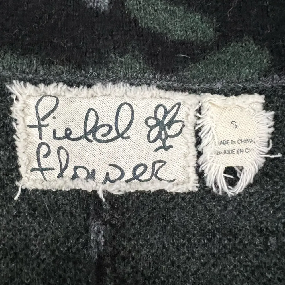 Anthropologie Field Flower Camo Wool Sweater Coat - Size S - Image 10