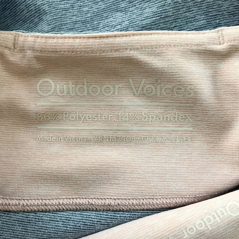 New Outdoor Voices 7/8 Springs Leggings Lake Dove Gray Pink Women's Size S - Image 9