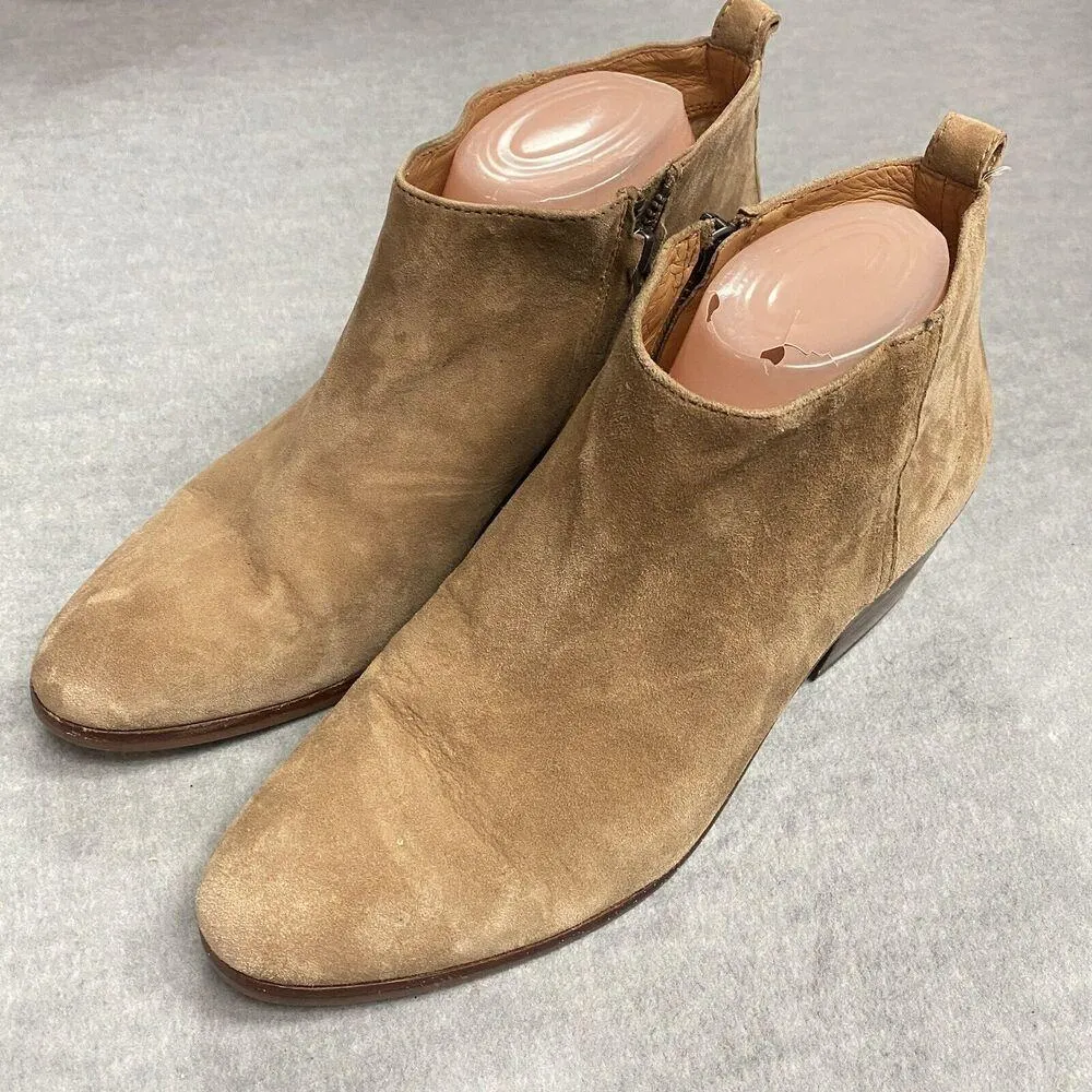 J.CREW Chelsea Boots Women’s Sz 9.5 Short Boots Bootie Ankle Brown Suede Leather - Image 5