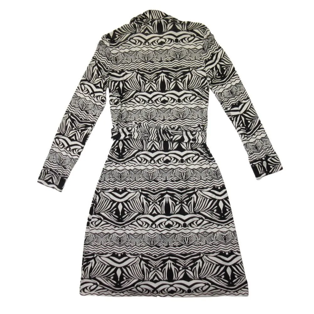 NWT Diane von Furstenberg New Jeanne Two in Zebra Tattoo Silk Wrap Dress 8 - Image 8