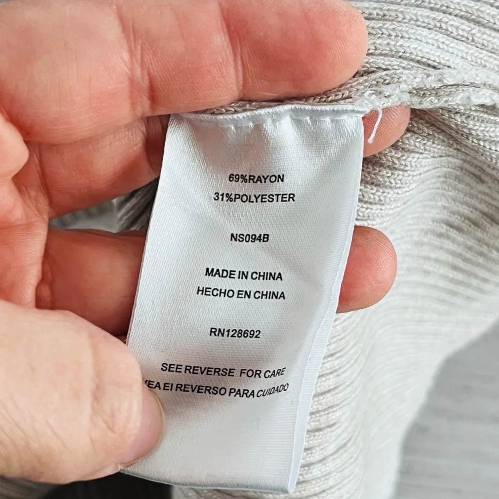 Madden NYC Ribbed Knit Dress Gray Size undefined - Image 5