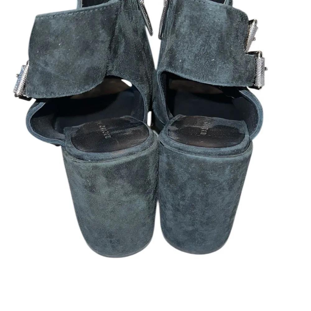 Mercer Edit Elegant Black Suede Women's Sandal Shoes Size 9 M Black - Image 2