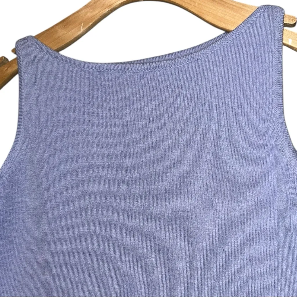 Studio Cashmere Women’s Size 2 M Lavender Light Purple Sleeveless Sweater Top Size M - Image 3