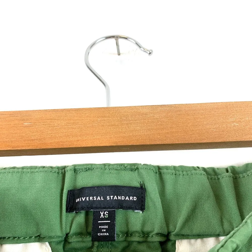Universal Standard Breezy Weekend Cropped Straight Trouser Pant Elm Green XS - Image 6