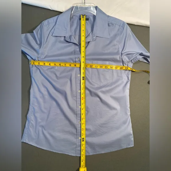 Gap Cotton Poly Button Down Blue Long Sleeve Shirt. Size‎ Medium - Image 4