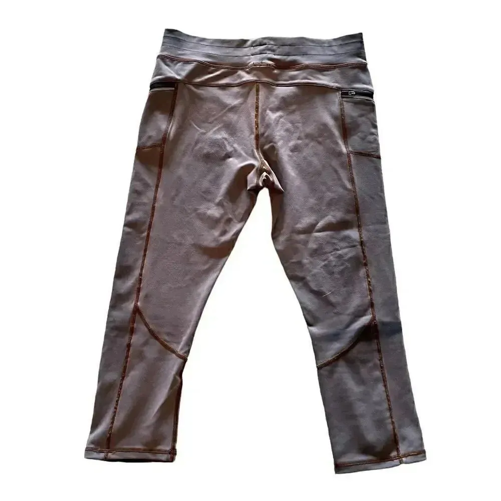 Cali Sport Purple Heathered Yoga Running Sporty Capri Leggings Sz S Purple - Image 7