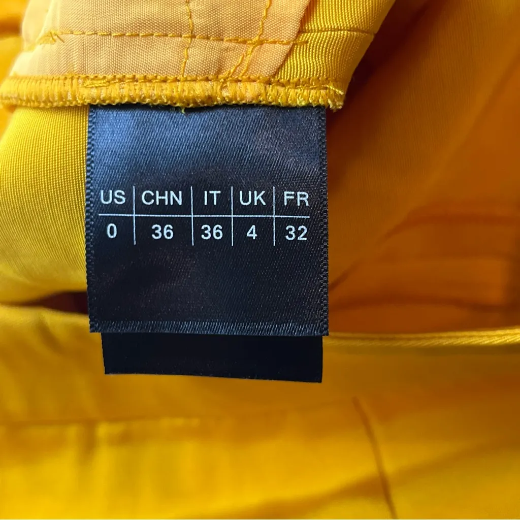 Lafayette 148 New York Gates Straight Leg Linen Blend Pant Size 0 NEW *FLAWED‎ Yellow - Image 3