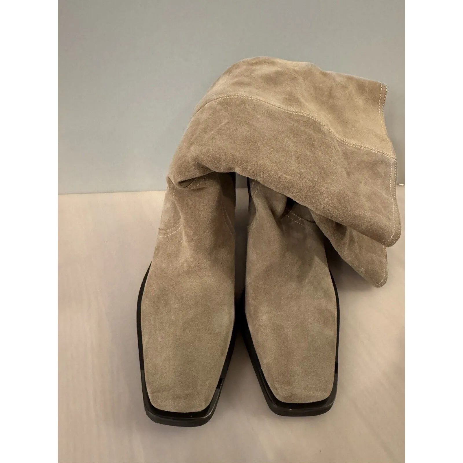 Vince Camuto Women's Babellie Square Toe Suede Western Boots Brown Size 11 - Image 5