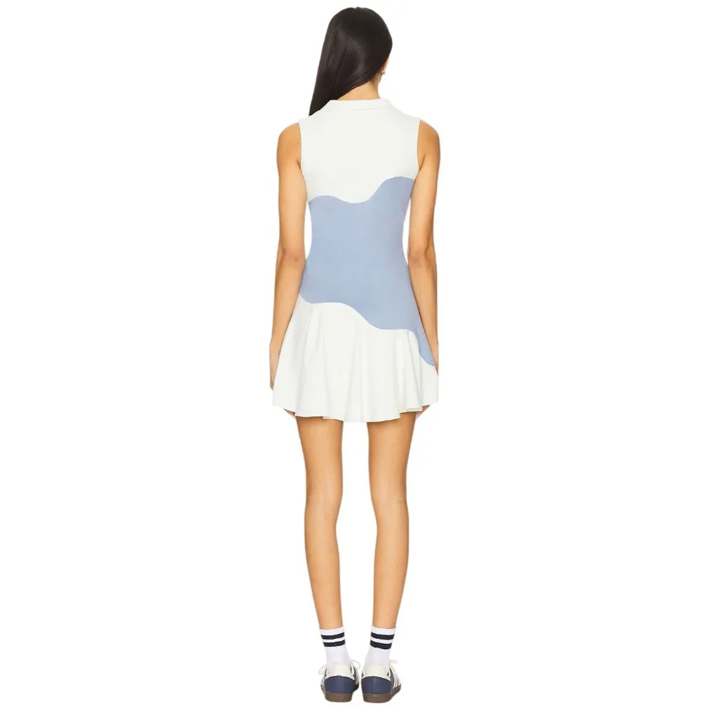 Port de Bras Wave Dress in Chantilly Light Blue Small New Womens Tennis Pickle White - Image 3