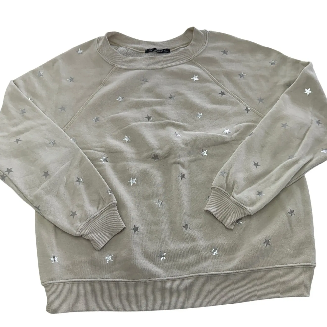 Wildfox‎ Sweatshirt Womens X Small Cream Twinkle Sommers Pullover - Image 2
