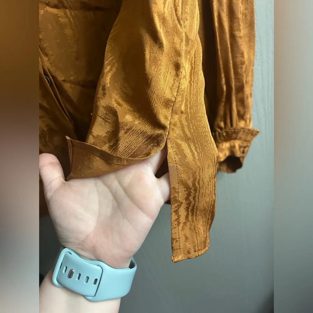 Kobi Halperin 100% Silk Top Orange Size L - Image 6