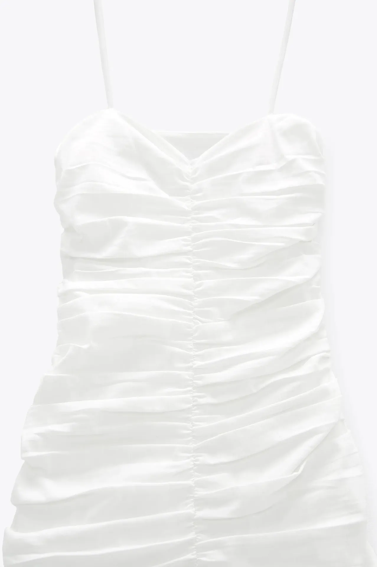 NWT  Mini Dress W Draped Detail Vanilla White - Image 4