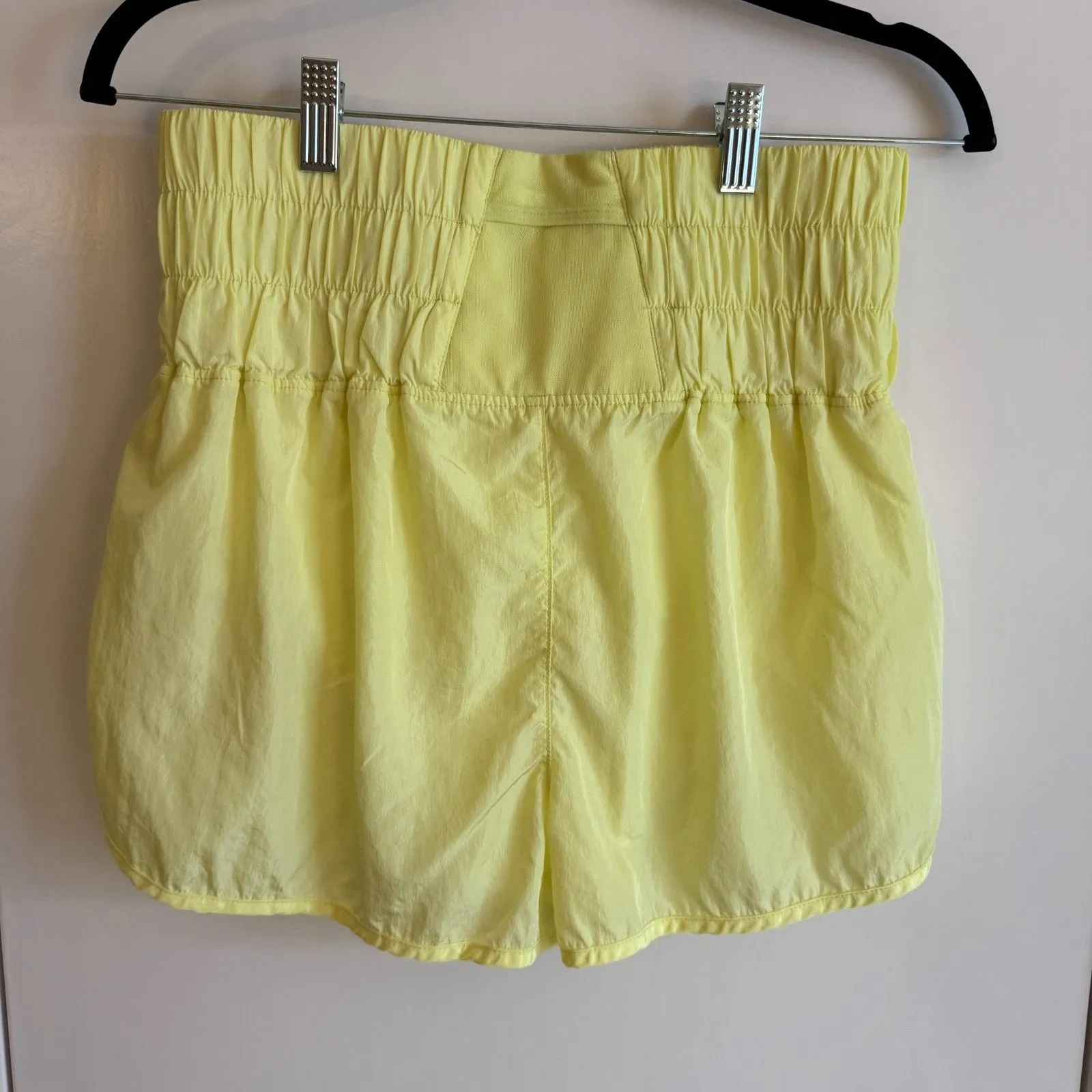 Womens FP Free People Movement The Way Home High Waist Yellow Shorts Med EUC - Image 2