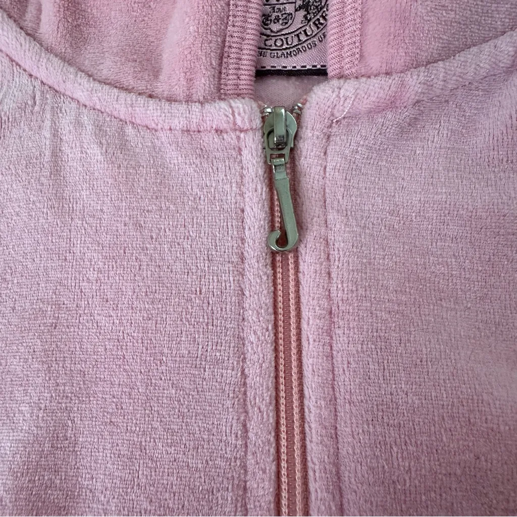 Juicy Couture Vintage Y2K Pink Velour Hoodie, L - Image 9