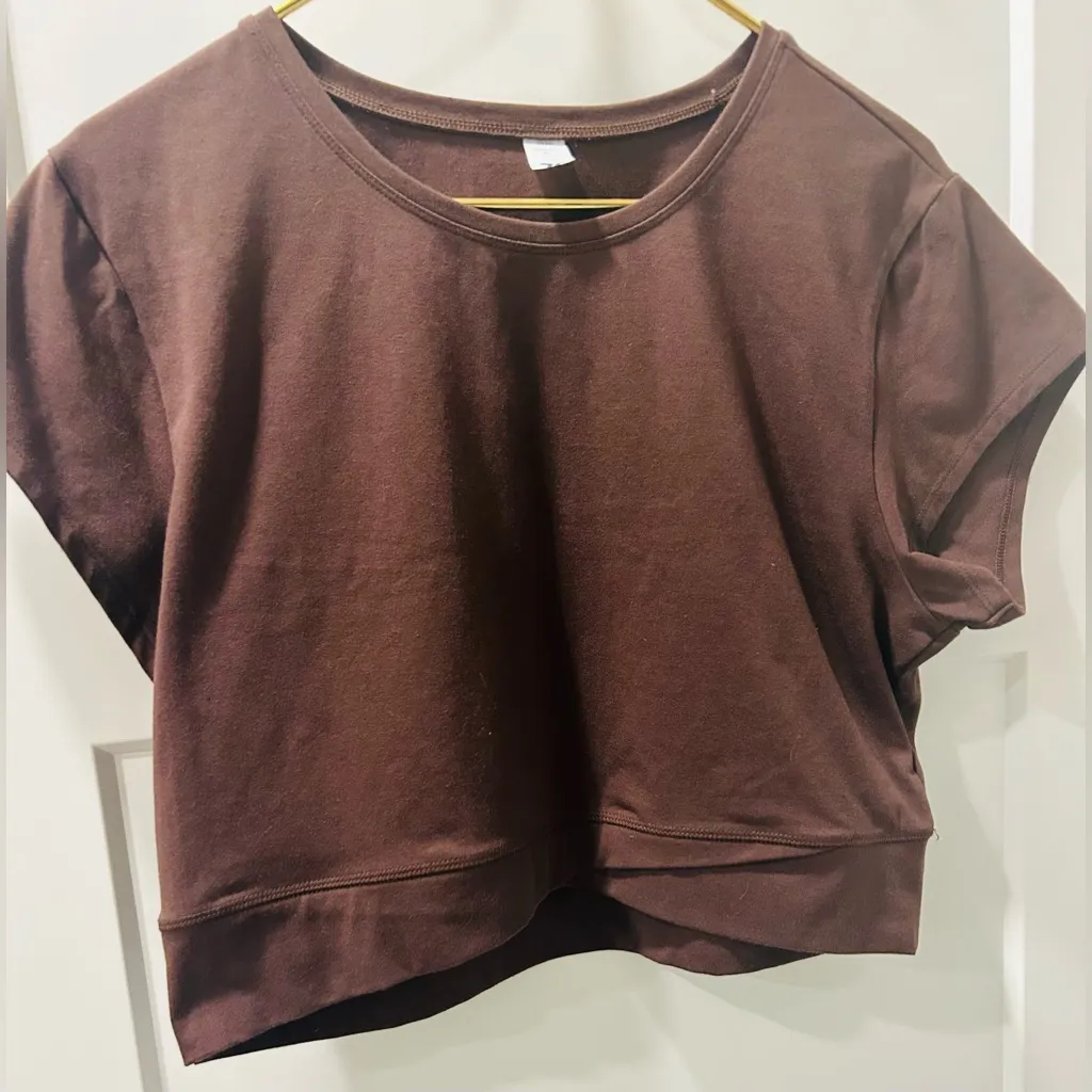 Powerchill brown crop top   Old Navy activewear   Women XL - Image 2