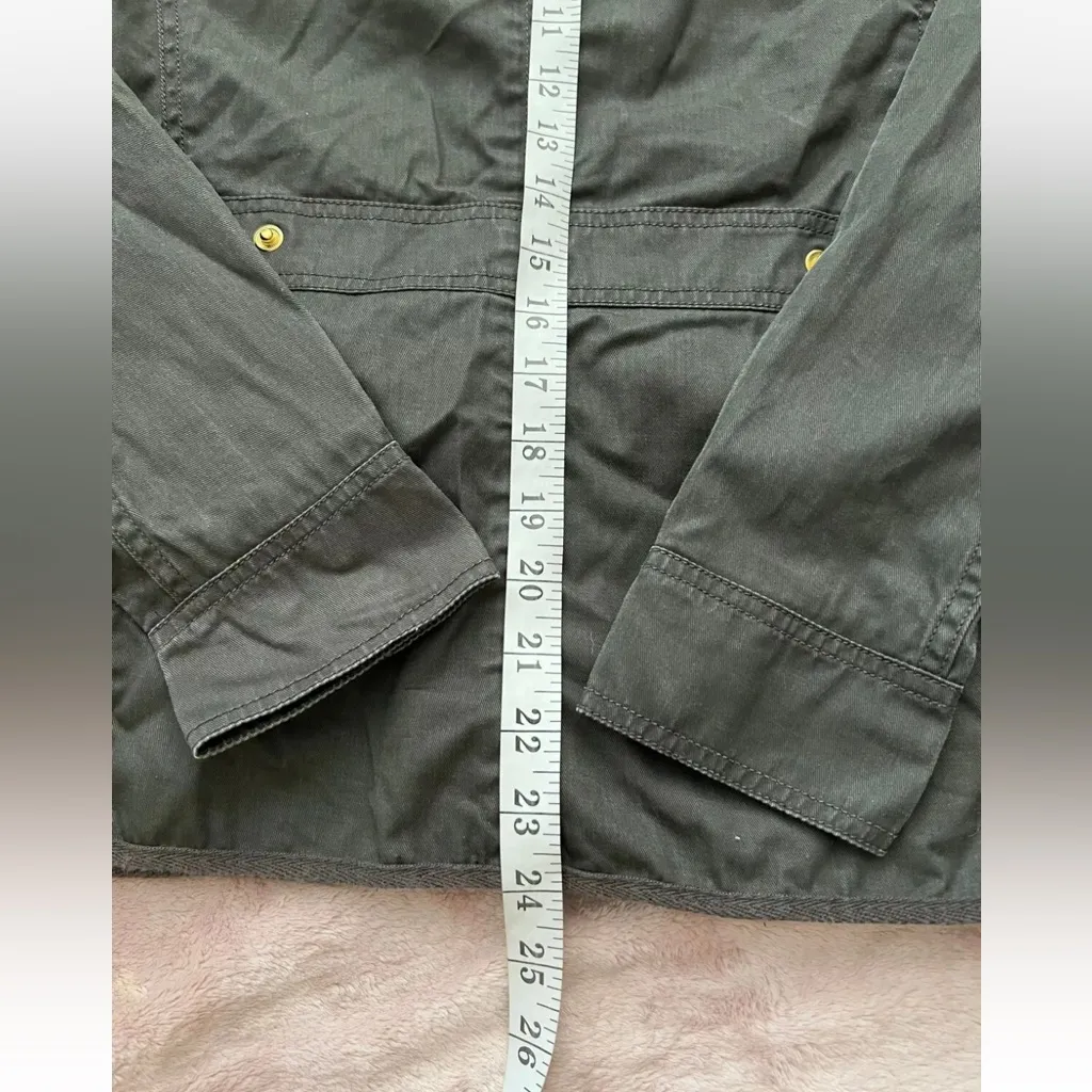 J‎ Crew Women’s Relaxed Boyfriend Field Jacket Style Army Green Size Xsmall - Image 9