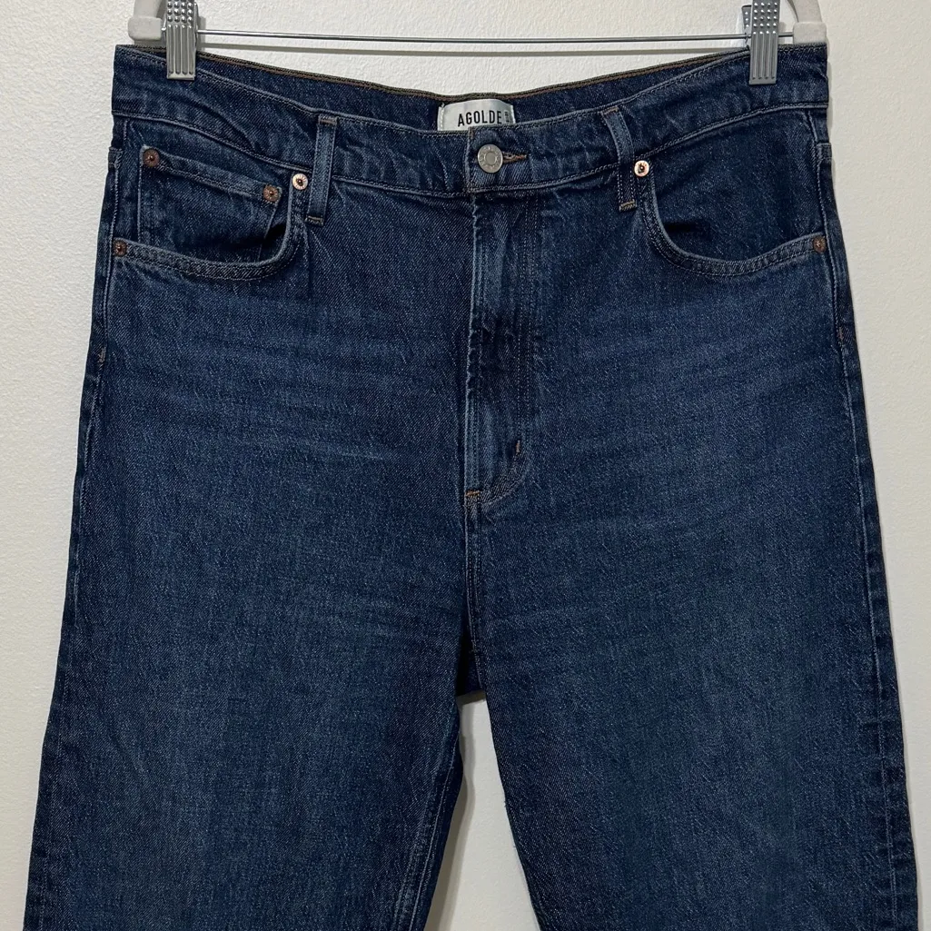 AGOLDE Ren Jeans Size 31 Dark Wash Wide Leg Denim - Image 4