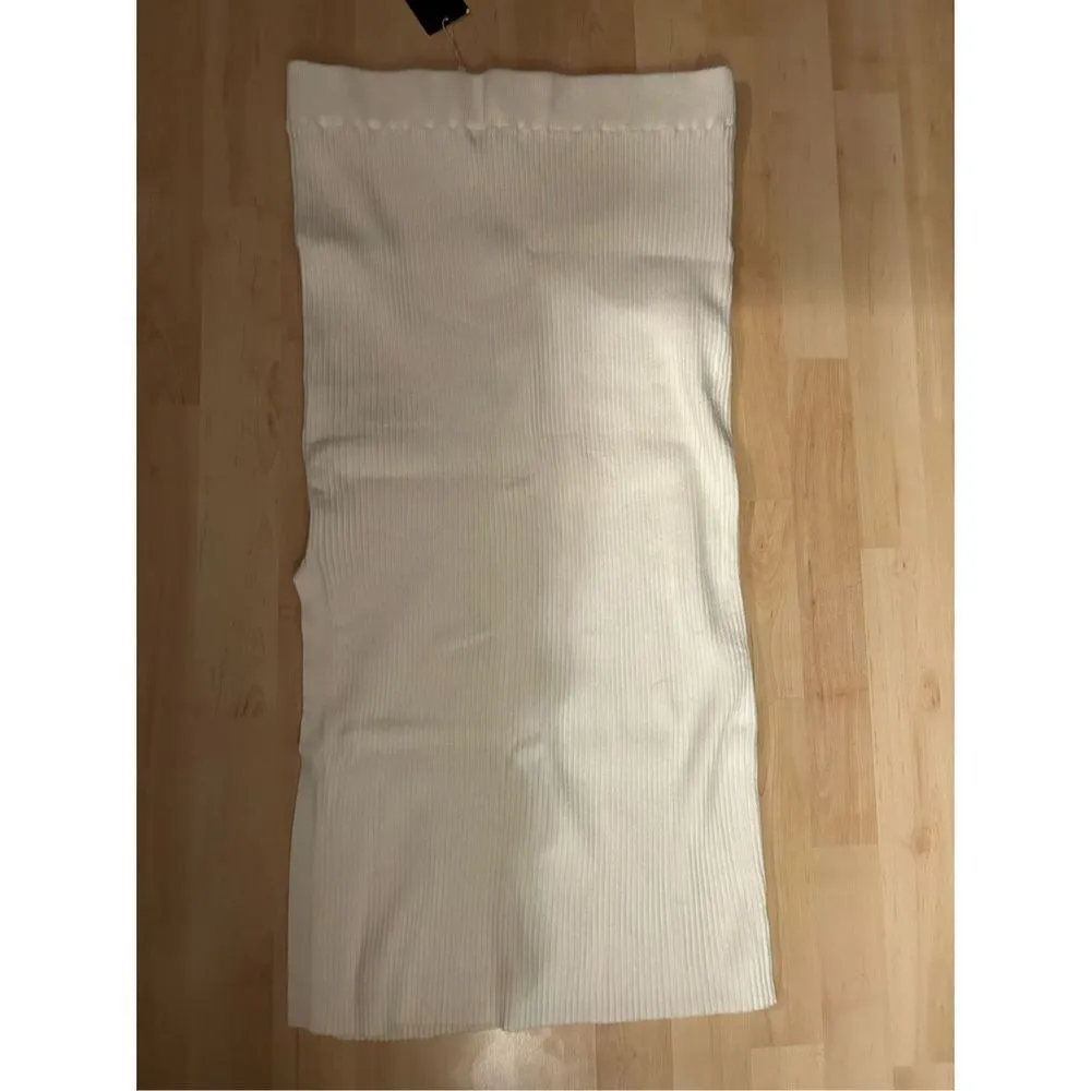 NEW Zeagoo Midi Pencil Skirt Split Side Stretchy Ribbed Knit 2X - Image 2