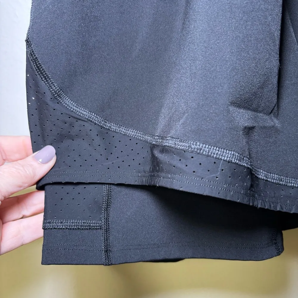 Spanx Skort Womens Medium Black Get Moving Pleated Athletic Stretch Pock… - Image 4