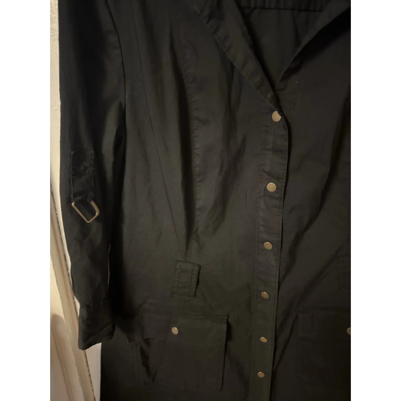 Converse Women's  All Star Black 3/4 Sleeve Cotton Shirt Dress - Image 3