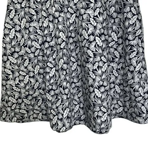 BODEN Navy/White Hawaiian Leaf Foliage Mini Skirt Cotton‎ NWT Size 10 Blue - Image 4